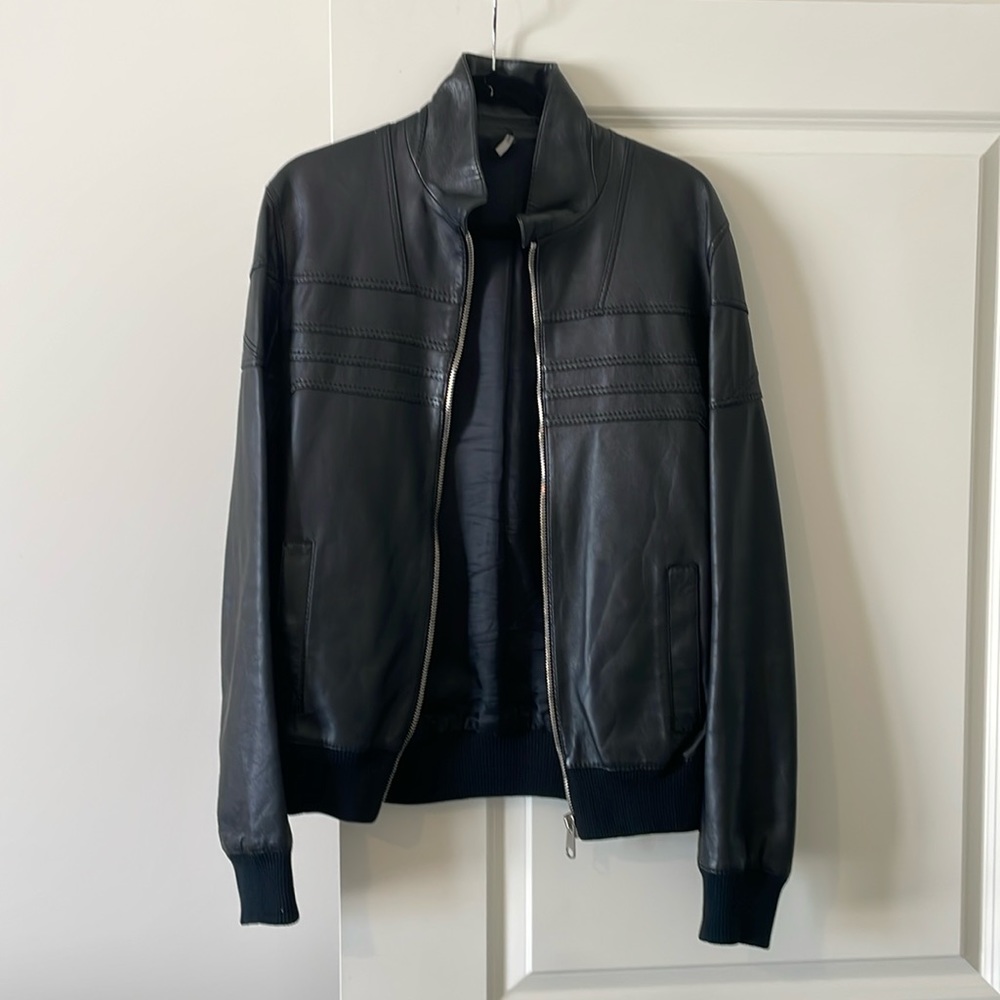 Dior homme leather bomber jacket medium